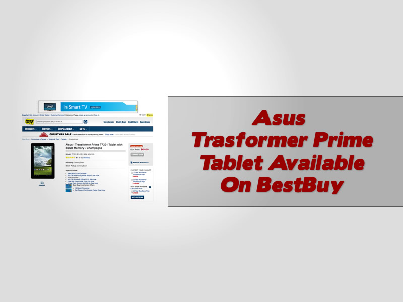 Asus Trasformer Prime Tablet Available On BestBuy
