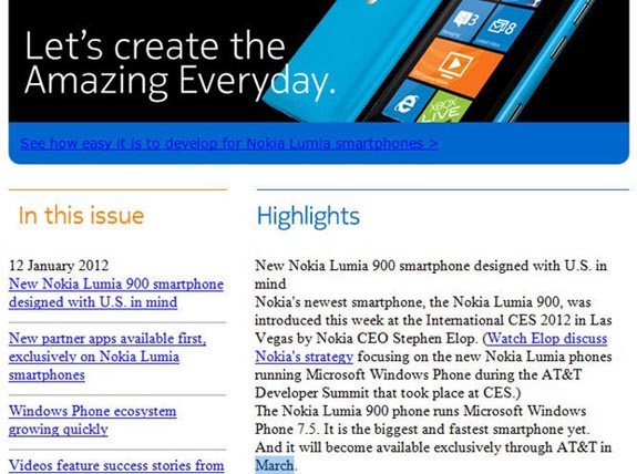 Nokia Lumia 900 March Release Date