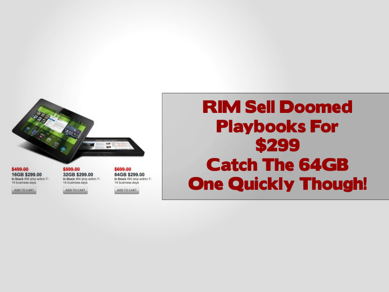RIM Sell Doomed Playbooks For $299